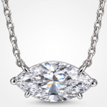 5CT Moissanite Pendant Necklace in S925 Sterling Silver