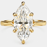 3CT Moissanite Ring in 18K Gold Plated S925 Sterling Silver